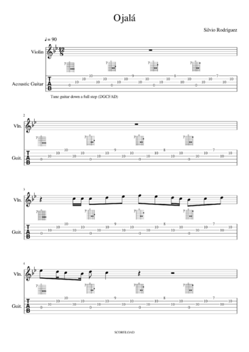 Silvio Rodríguez - ojala - sheet music preview #0 of 13