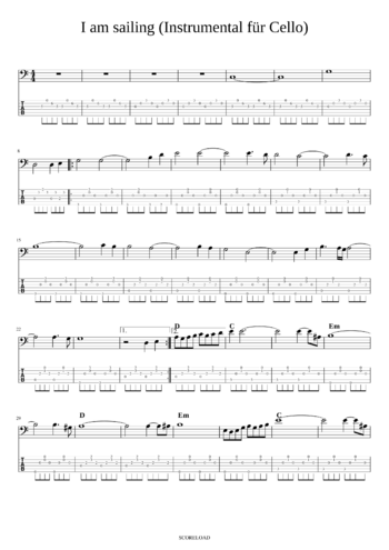 Rod Stewart - i am sailing - sheet music preview #0 of 2