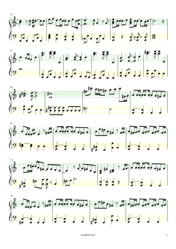 Misc Cartoons - hunter x hunter - reason - sheet music preview #2 of 6