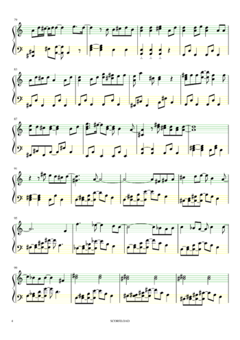 Misc Cartoons - hunter x hunter - reason - sheet music preview #3 of 6