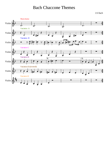 Johann Bernhard Bach - Chaconne in B-flat major