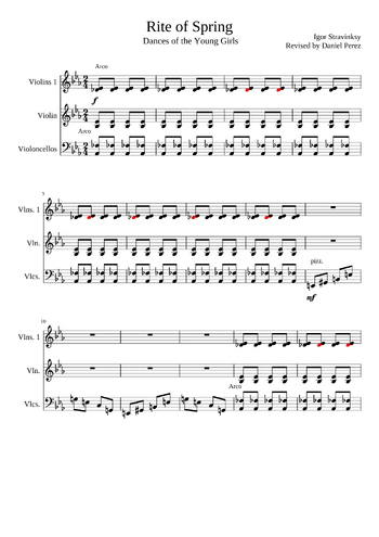 Igor Stravinsky - The Rite of Spring - sheet music preview #0 of 12