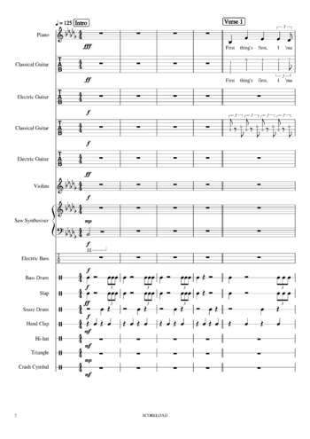 Imagine Dragons - believer - sheet music preview #1 of 37