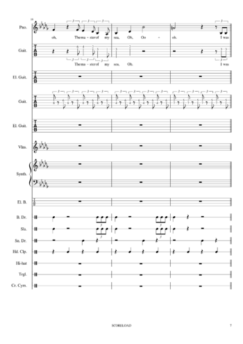 Imagine Dragons - believer - sheet music preview #6 of 37