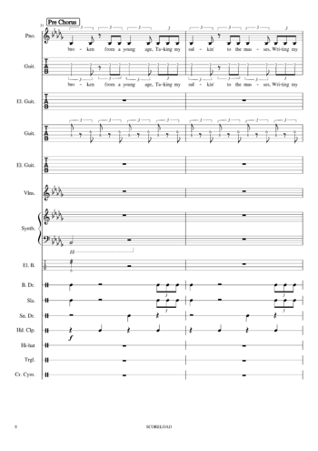 Imagine Dragons - believer - sheet music preview #7 of 37