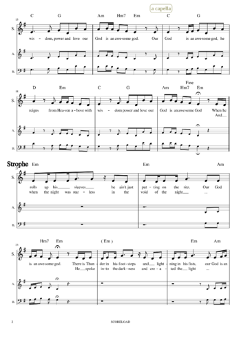 Hillsong - our god is an awesome god - sheet music preview #1 of 3