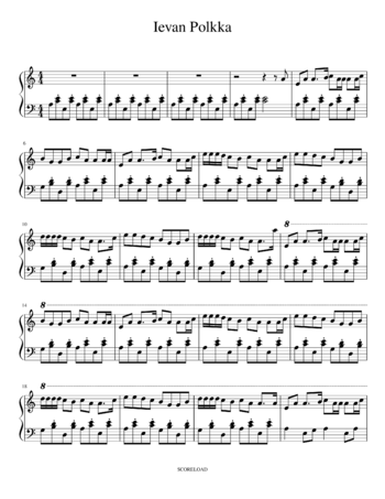 Loituma - ievan polkka - sheet music preview #0 of 2