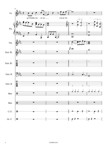 Téléphone - le jour sest levé - sheet music preview #5 of 33