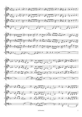 Fleet Foxes - white winter hymnal - sheet music preview #2 of 4