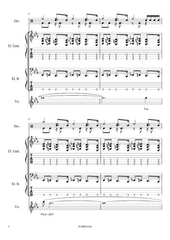 Maximum the Hormone - What's Up, People?! - sheet music preview #3 of 44