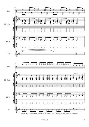 Maximum the Hormone - What's Up, People?! - sheet music preview #4 of 44