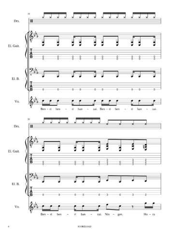 Maximum the Hormone - What's Up, People?! - sheet music preview #5 of 44