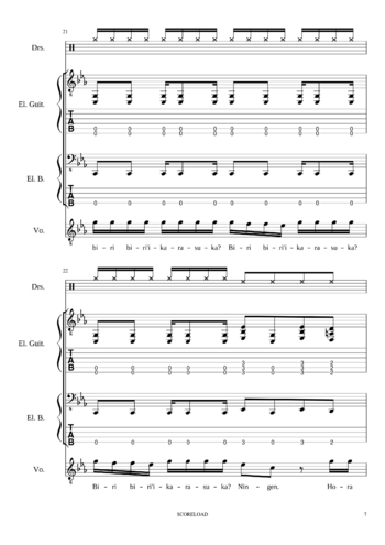 Maximum the Hormone - What's Up, People?! - sheet music preview #6 of 44