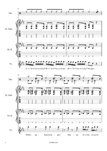 Maximum the Hormone - What's Up, People?! - sheet music preview #7 of 44