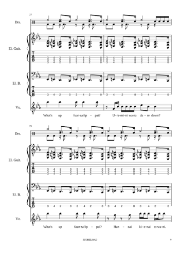 Maximum the Hormone - What's Up, People?! - sheet music preview #8 of 44