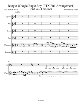 The Andrews Sisters - boogie woogie bugle boy - sheet music preview #0 of 19
