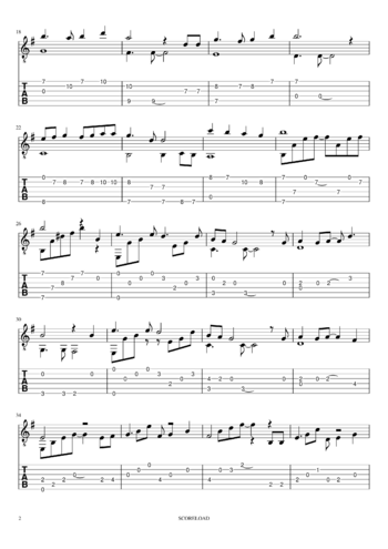 Joe Hisaishi - kimi wo nosete - sheet music preview #1 of 3