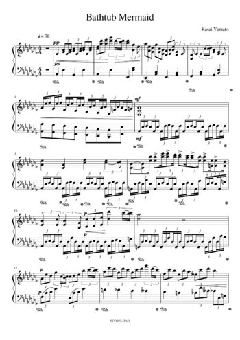 Mili - Bathtub Mermaid - sheet music preview #0 of 5