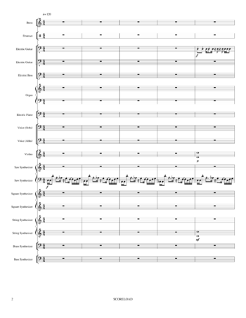 Toby Fox - Megalovania - sheet music preview #1 of 21