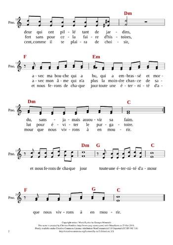 Georges Moustaki - le meteque - sheet music preview #1 of 2
