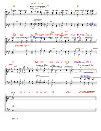 Elvis Presley - blue christmas - sheet music preview #1 of 3