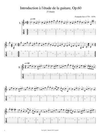 Fernando Sor - Introduction à l'étude de la guitare, Op.60 - sheet music preview #1 of 29