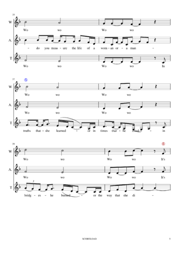 Rent - seasons of love - sheet music preview #4 of 7