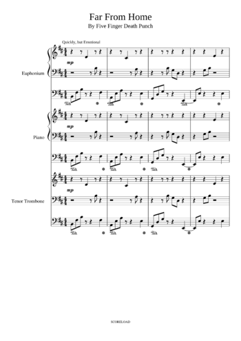 Five Finger Death Punch - far from home - sheet music preview #0 of 18