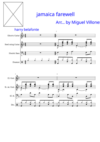 Harry Belafonte - jamaica farewell - sheet music preview #0 of 6