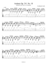 Ferdinando Carulli - Andante Op. 241, No. 18 small preview